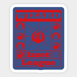 Izzet League | Wizard | MTG Guild Red on Blue Design Sticker